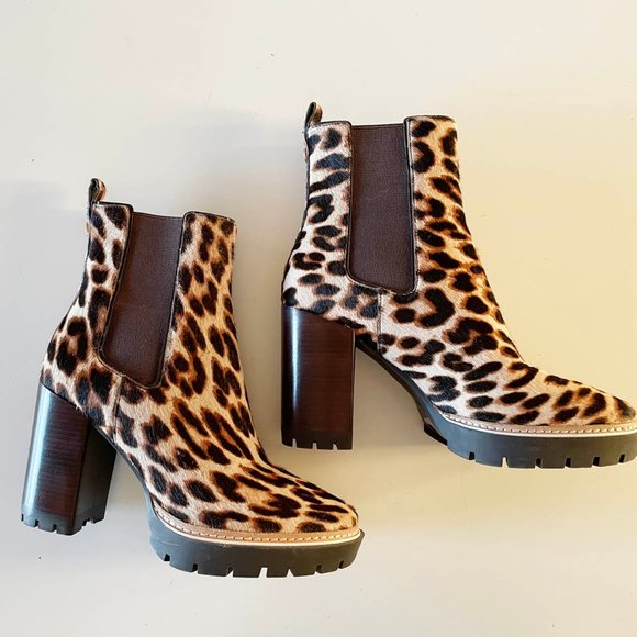 Tory Burch Miller Lug Booties leopard 5.5 - Picture 2 of 10